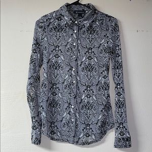 Sheer Paisley Button Up